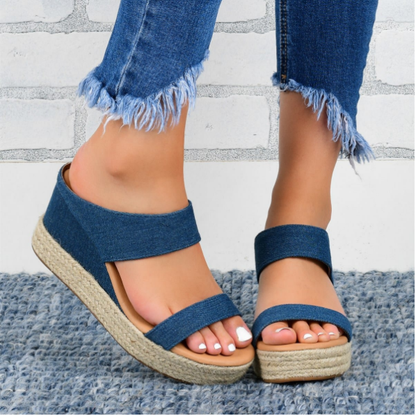 Sandali estivi con piattaforma da donna