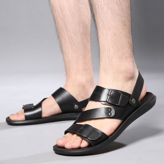 Sandali Flats in pelle da uomo