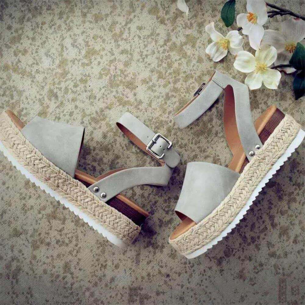 Sandalo con piattaforma Espadrilles da donna