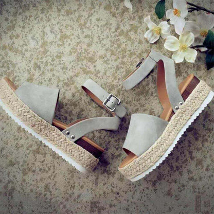 Sandalo con piattaforma Espadrilles da donna