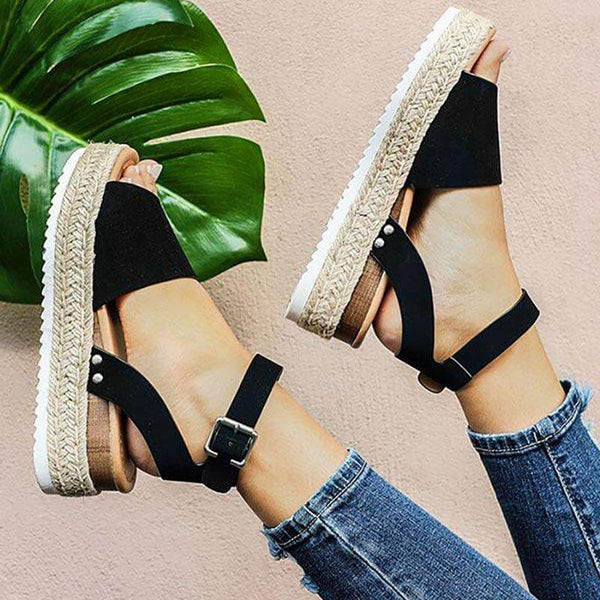 Sandalo con piattaforma Espadrilles da donna