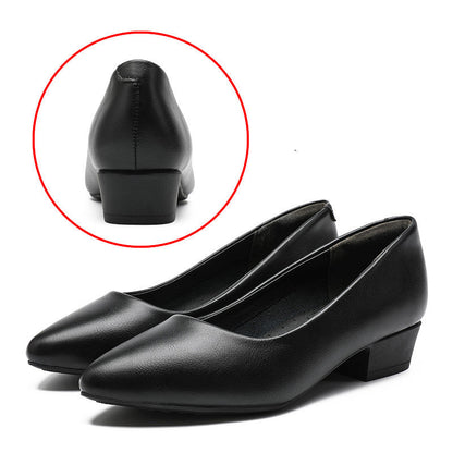 Womens Work Thick Heel Dress Pump