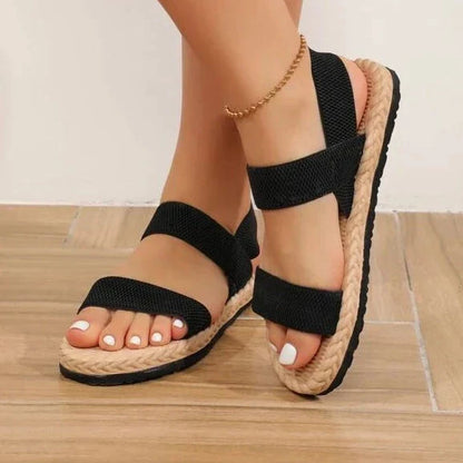 Punta aperta Cinturino elastico Slip On Scarpe Slingback