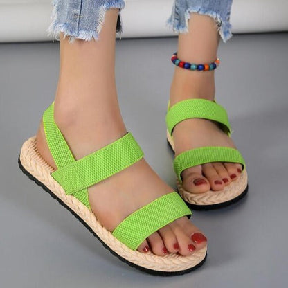 Punta aperta Cinturino elastico Slip On Scarpe Slingback