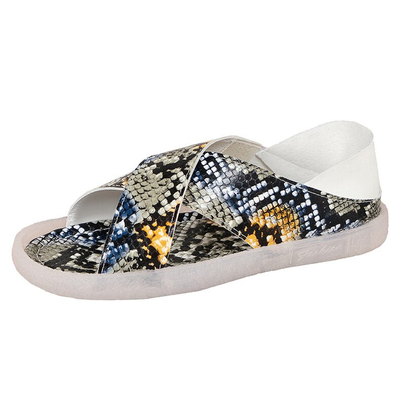 Pantofole piatte con fiocco in seta
