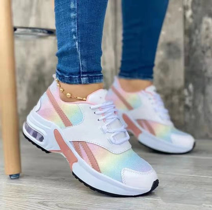 Scarpe da ginnastica casual con plateau da donna