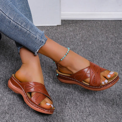 Sandali con zeppa da donna Premium