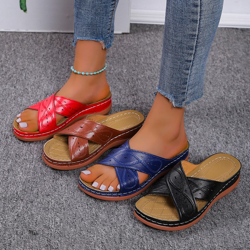 Sandali con zeppa da donna Premium