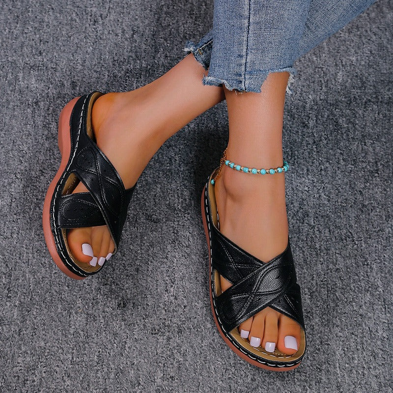 Sandali con zeppa da donna Premium