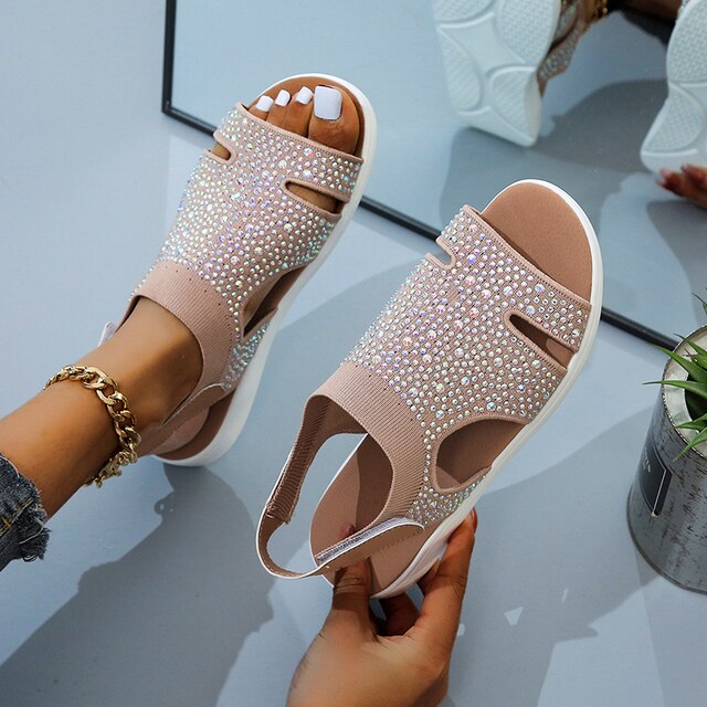 Sandali comodi con strass