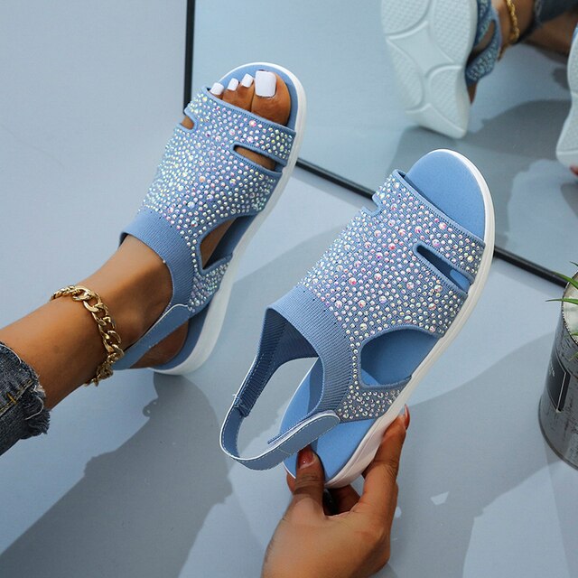 Sandali comodi con strass