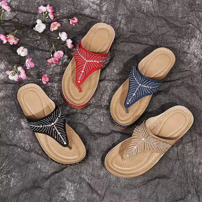 Donne Infradito Fondo Spesso Sandali Scarpe Per Donne Pantofole Cuneo
