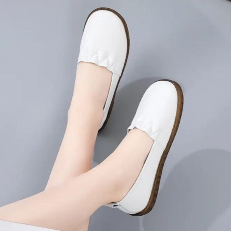 Mocassini donna in pelle Slip On