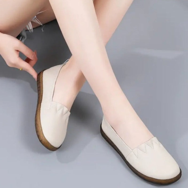 Mocassini donna in pelle Slip On
