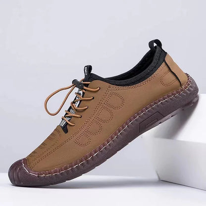 Sandali da uomo Scarpe estive in morbida pelle traspirante