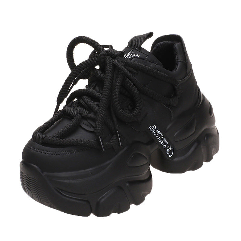 Scarpe da ginnastica con plateau e lacci