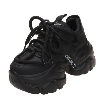 Scarpe da ginnastica con plateau e lacci