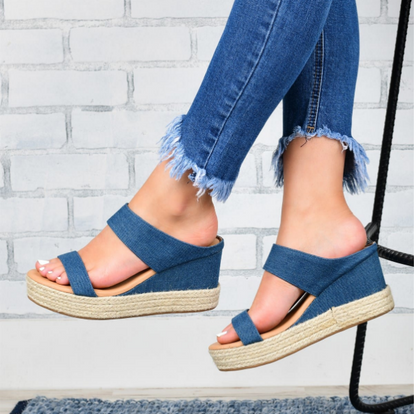 Sandali estivi con piattaforma da donna