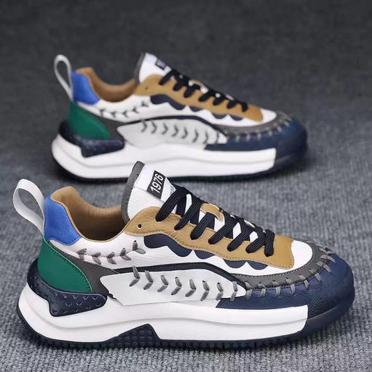 Scarpe da ginnastica da donna con lacci e colori a contrasto