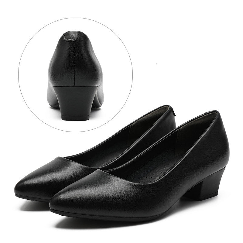 Womens Work Thick Heel Dress Pump