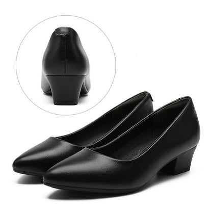 Womens Work Thick Heel Dress Pump