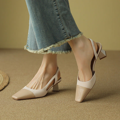 Sandali Donna Pointed Toe Classico Gattino Tacco Medio
