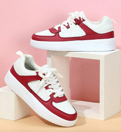 Scarpe da ginnastica basse da donna con colore a contrasto