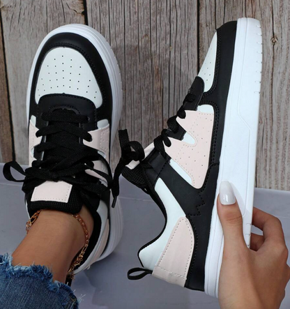 Scarpe da ginnastica basse da donna con colore a contrasto