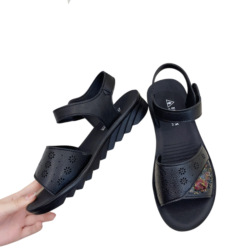 Sandali casual morbidi in pelle da donna