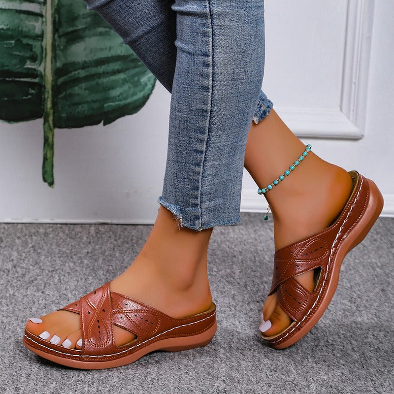 Sandali con zeppa da donna Premium