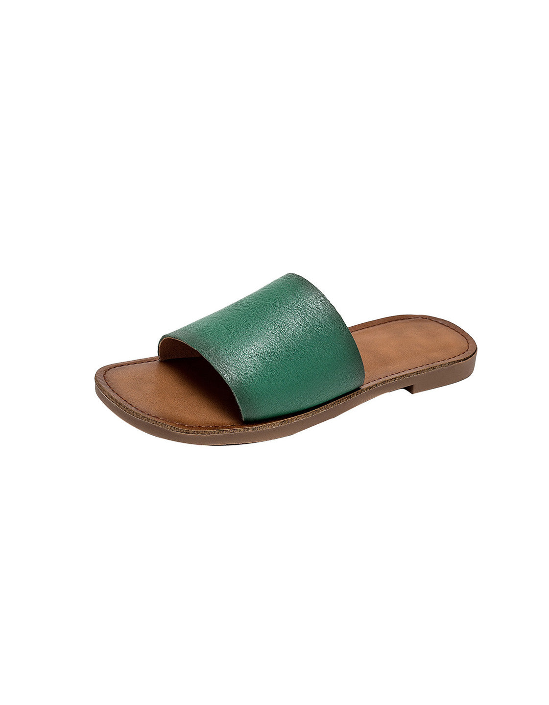 Pantofole a piastra retrò Comfortabele Leren