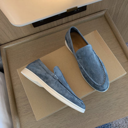 Scarpe casual da uomo in pelle scamosciata Loafer Slip On