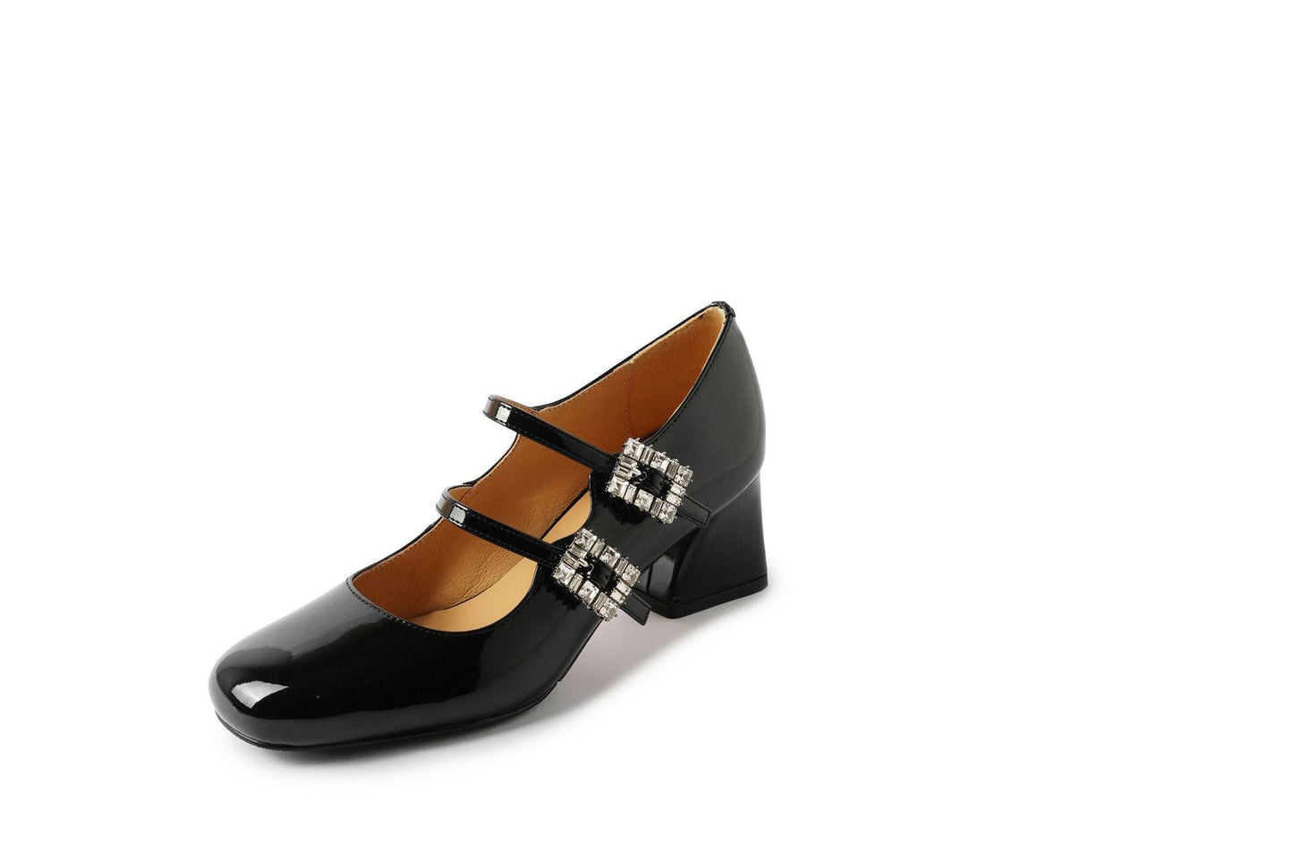 Scarpe casual con doppia fibbia e tacchi a blocco