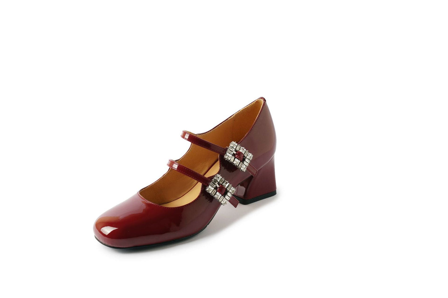Scarpe casual con doppia fibbia e tacchi a blocco