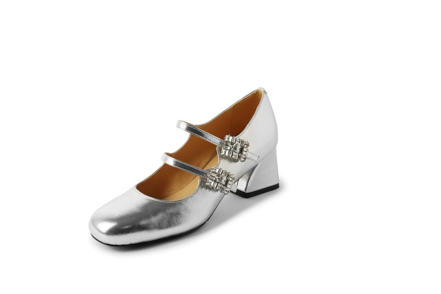 Scarpe casual con doppia fibbia e tacchi a blocco
