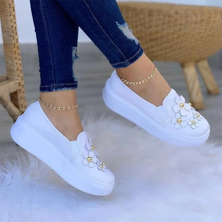 Scarpe da ginnastica casual floreali da donna