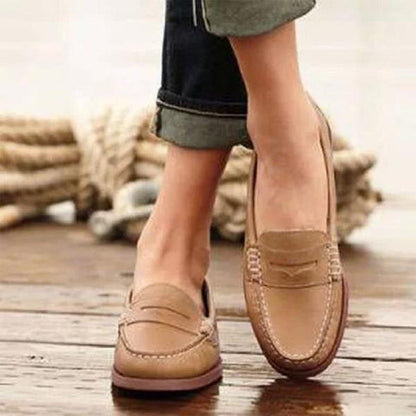 Donna Causale Flats Oxfords Slip On Round Toe Loafers