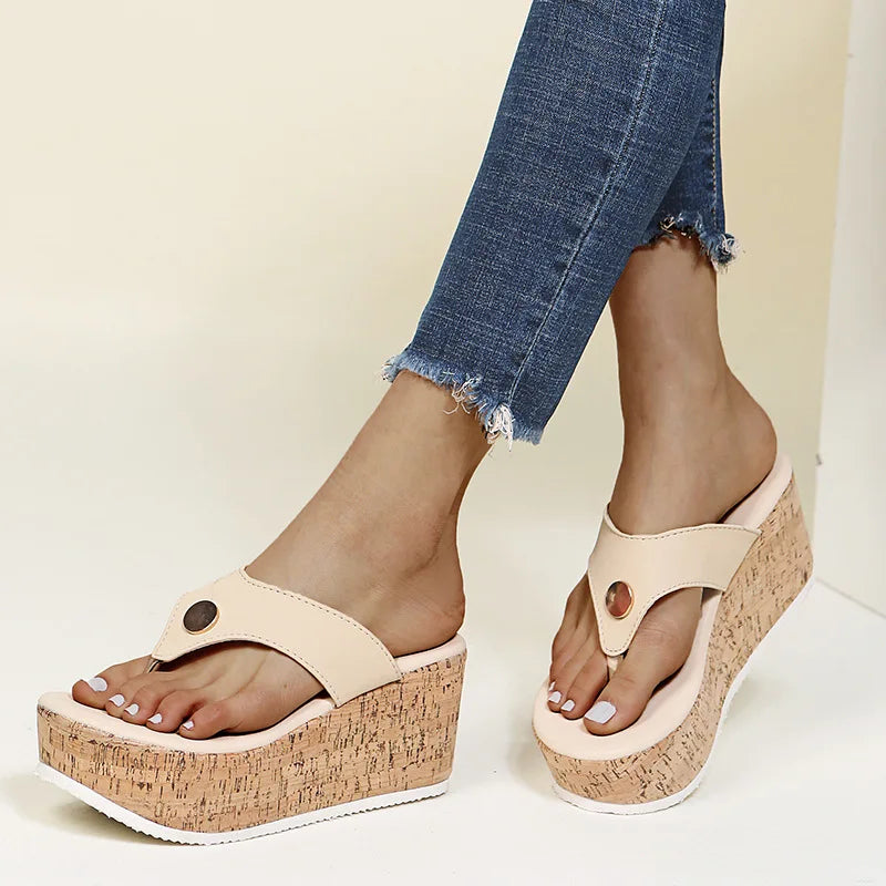 Sandali Slip-On con plateau