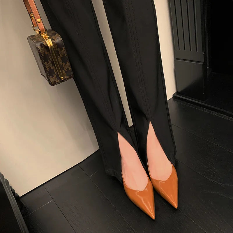 Pelle di alta qualità, eleganti pompe a punta con tacco alto