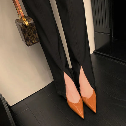 Pelle di alta qualità, eleganti pompe a punta con tacco alto