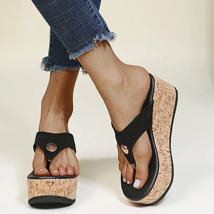 Sandali Slip-On con plateau
