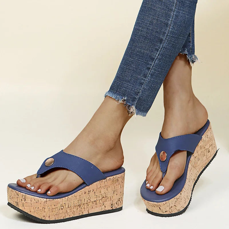 Sandali Slip-On con plateau