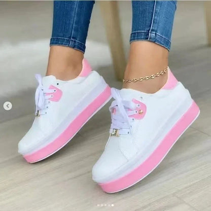 Scarpe sportive casual con zeppa alta
