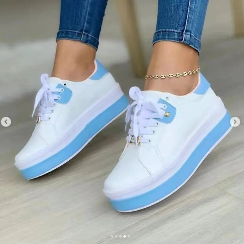 Scarpe sportive casual con zeppa alta