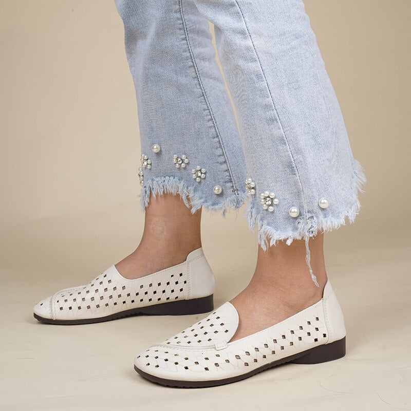 Sandali casual in pelle da donna