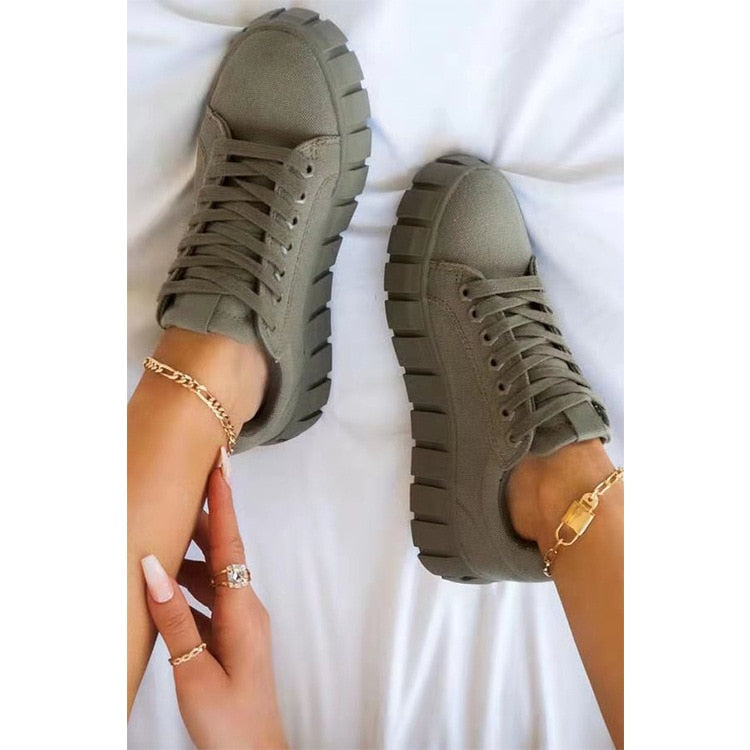 Scarpe da ginnastica allacciate sportive e casual da donna