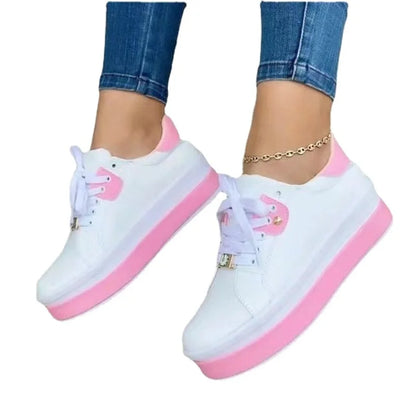 Scarpe sportive casual con zeppa alta