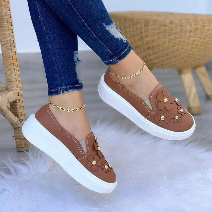 Scarpe da ginnastica casual floreali da donna