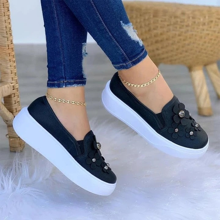Scarpe da ginnastica casual floreali da donna