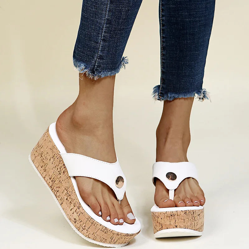 Sandali Slip-On con plateau